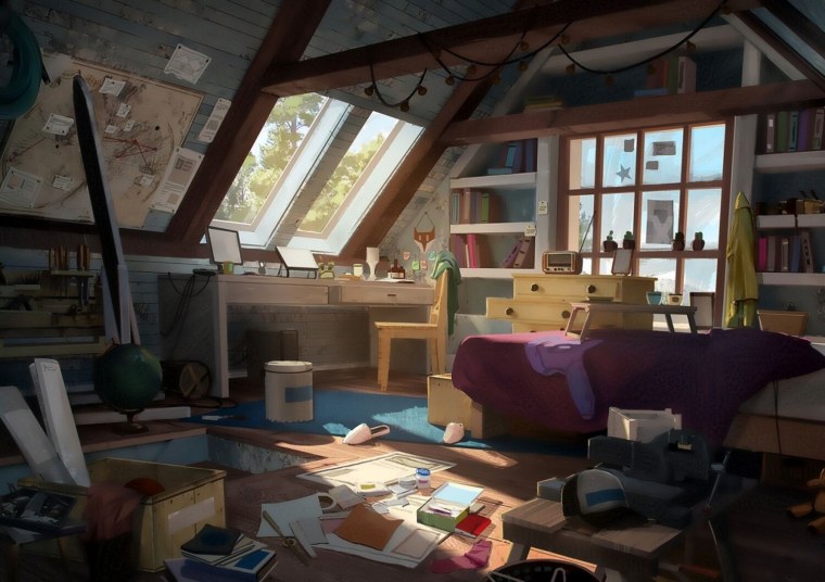 Творческий беспорядок в комнате