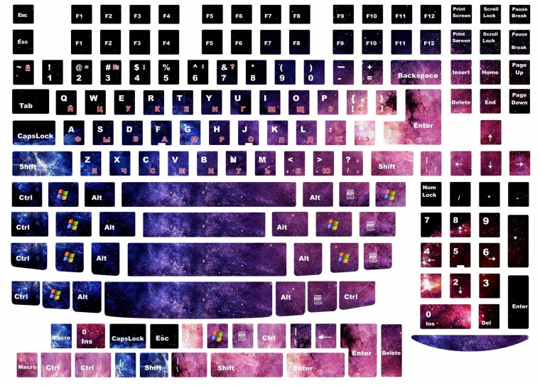 Декоративные наклейки на клавиатуру