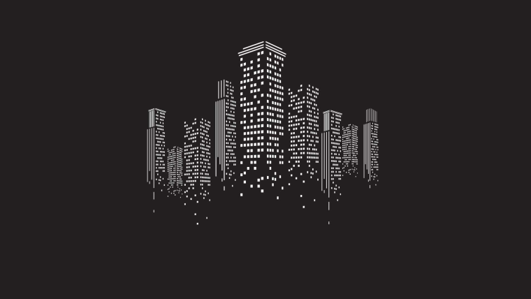 Контурное изображение города