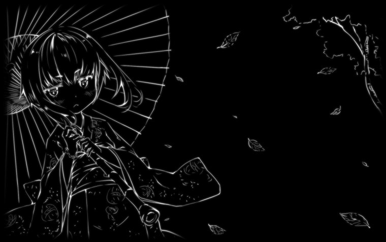 Аниме на черном фоне