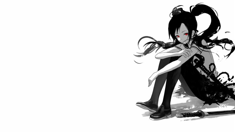 Черные обои аниме