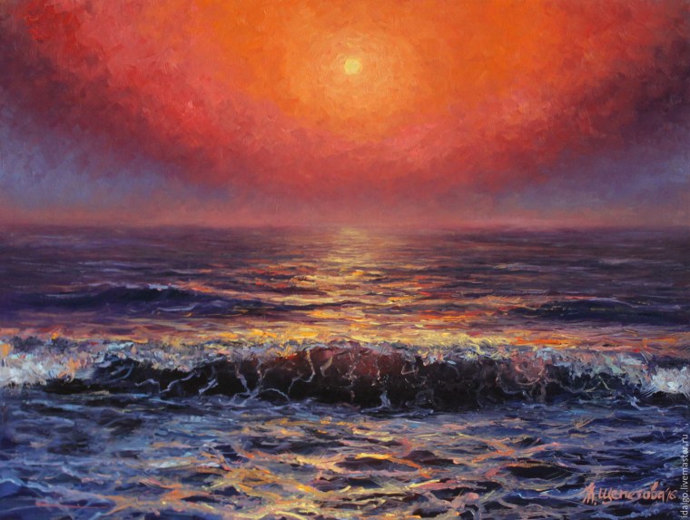 "Закат на море" Фридрих каспиар