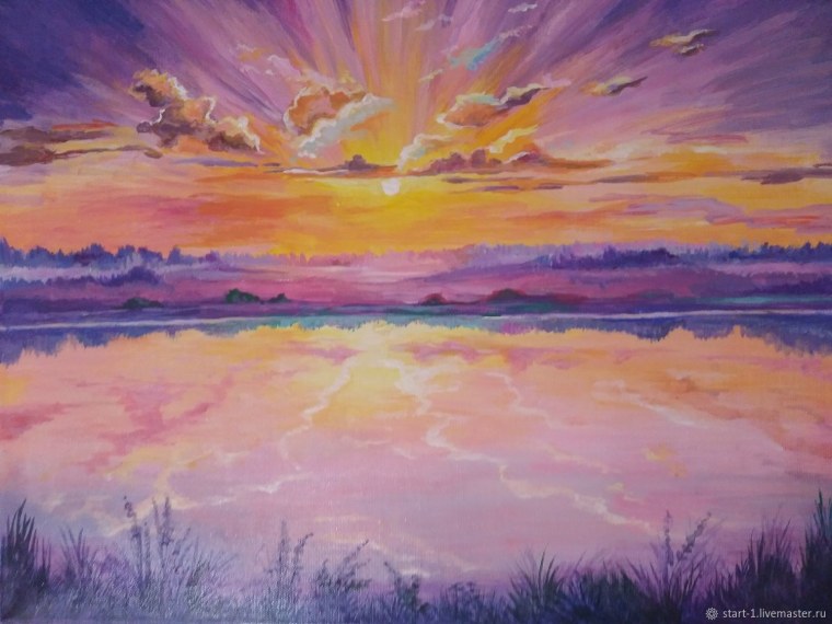 Пейзаж акрилом