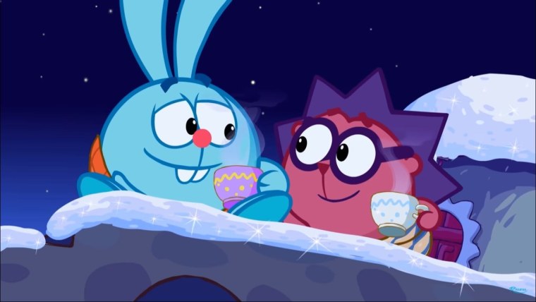 Крош и Ежик друзья