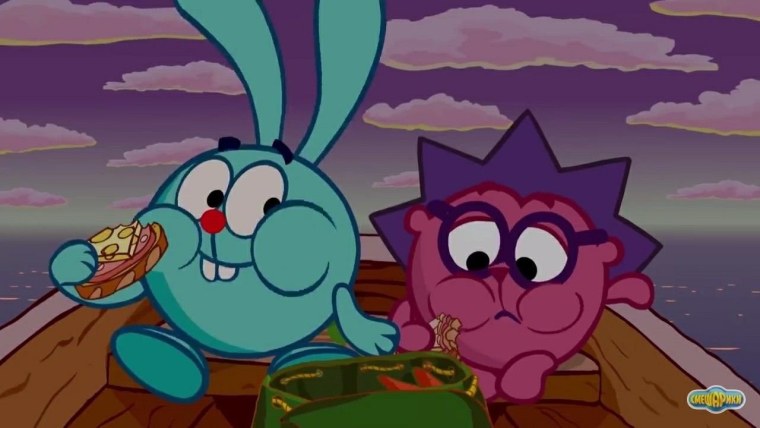 Смешарики Крош и Ежик