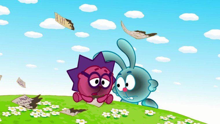 Смешарики Крош и Ежик