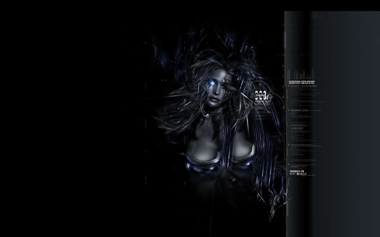 Тёмные обои девушки