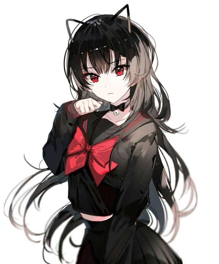 Аниме тянка черная