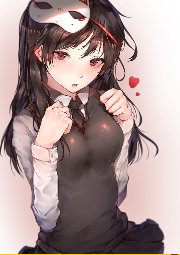 Аниме девочка с каштановыми волосами