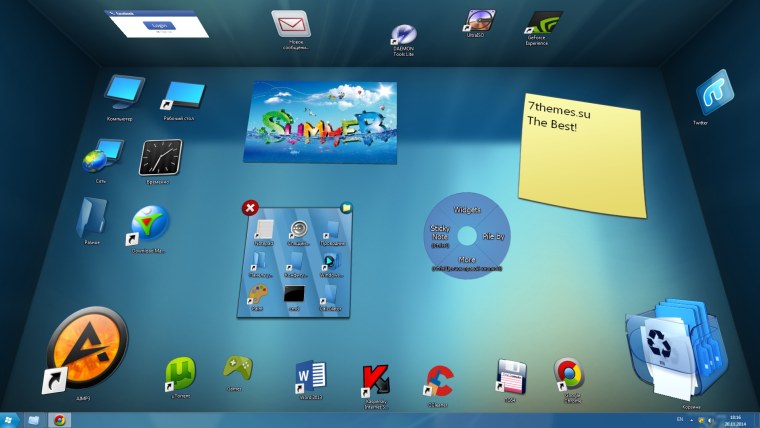 Необычный рабочий стол компьютера