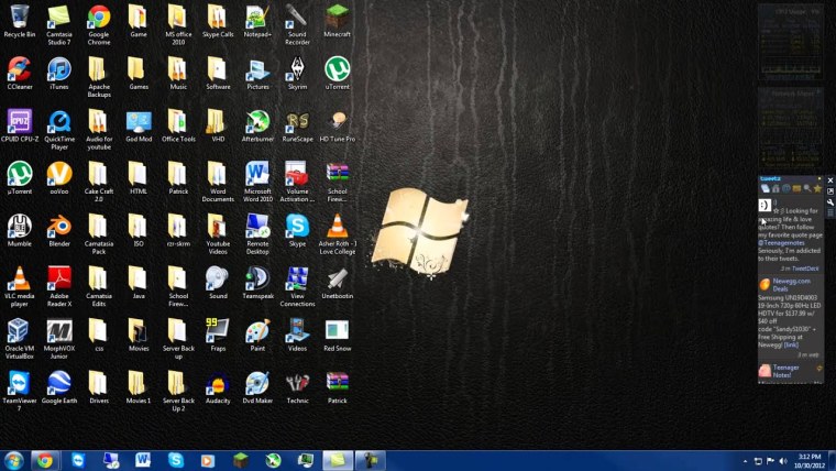 Рабочий стол компьютера со значками