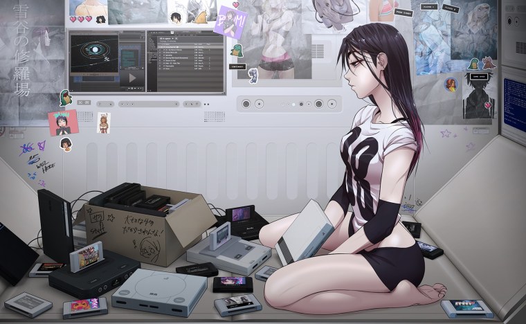 Старый компьютер в комнате