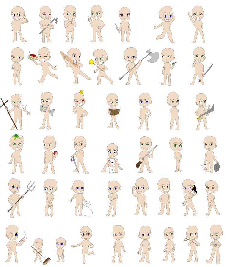 Заготовки для артов аниме