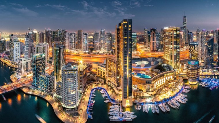 Абу Даби Бурдж Халифа ночь