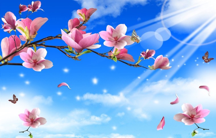 Сказочное озеро с лебедями