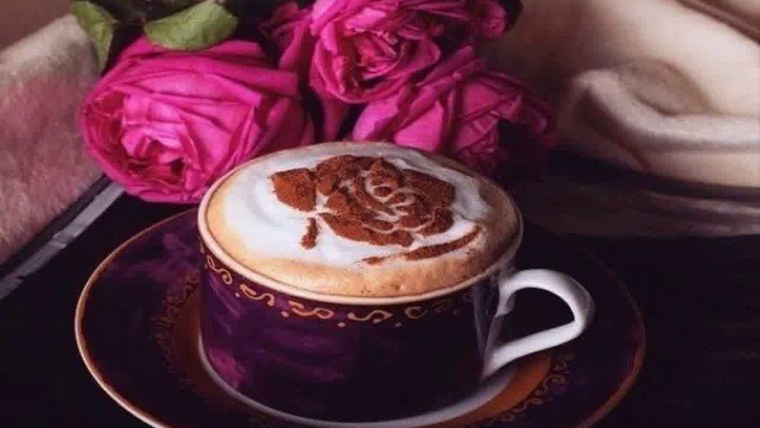 Кофе и цветы