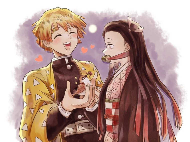 Nezuko and Zenitsu