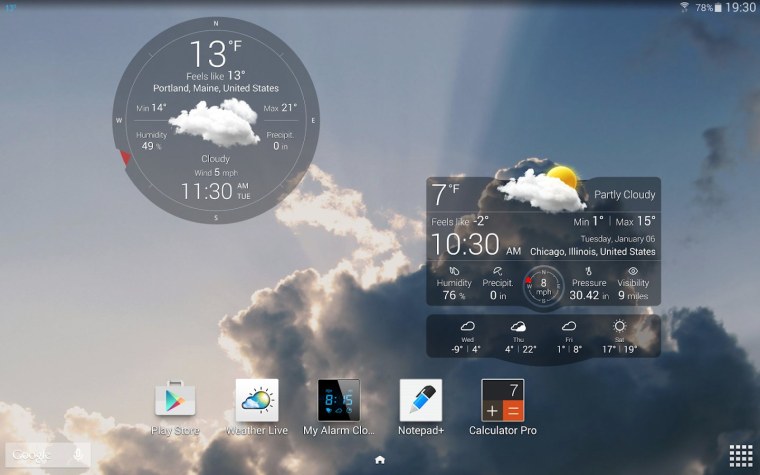 Виджеты на рабочий стол