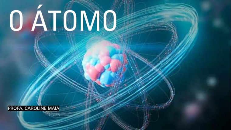 Синий фон атом