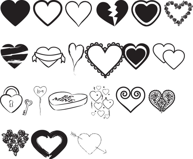 Сердечко тату эскиз