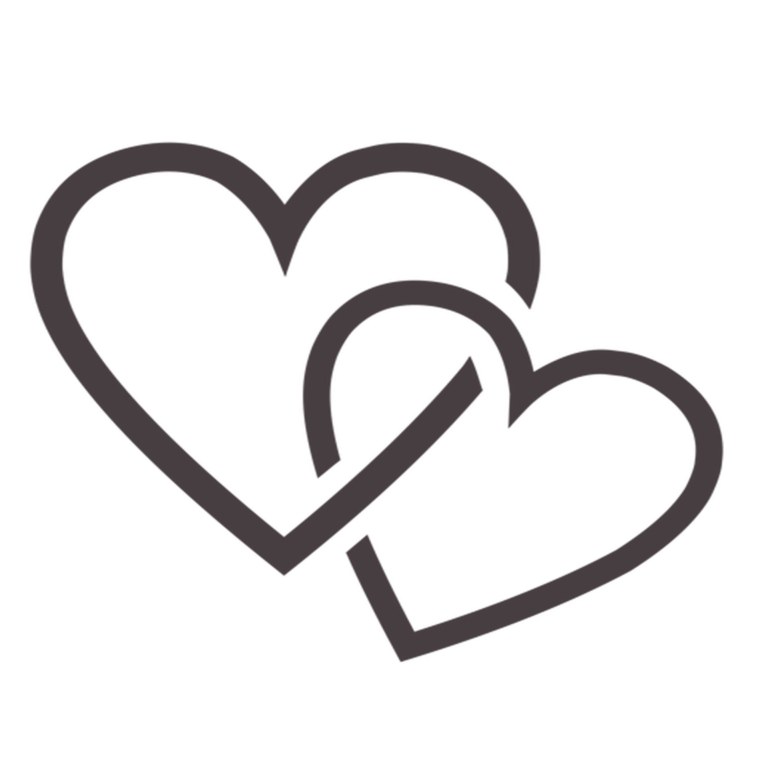 Два сердца вектор