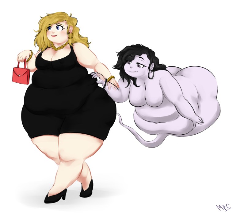 Chubby belly аниме Weight gain