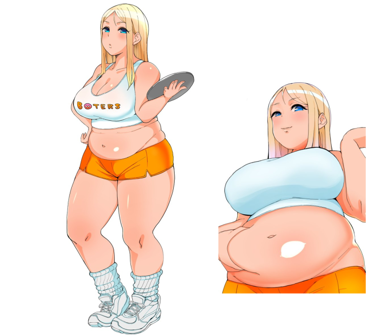 Weight gain fat belly аниме