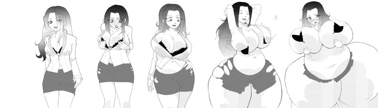 Chubby belly аниме Weight gain комиксы