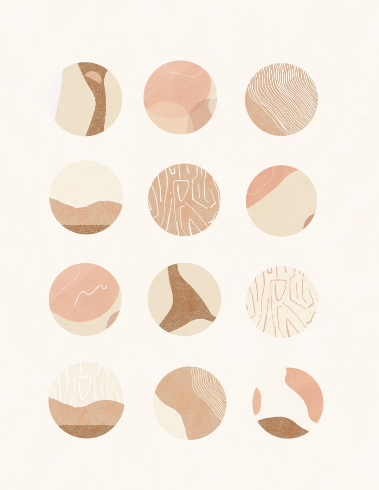 Бежевые значки для актуального