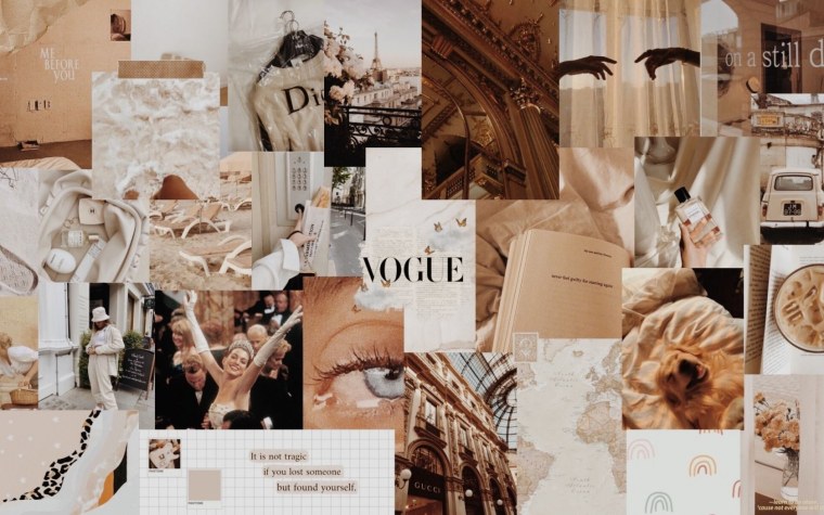 Коллаж бежевого цвета