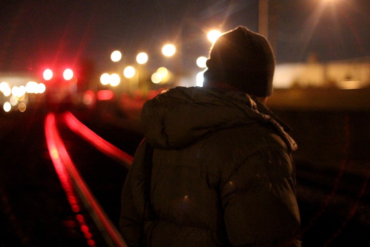 Человек на природе ночью