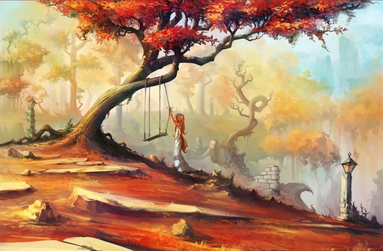 Рисование осеннего пейзажа