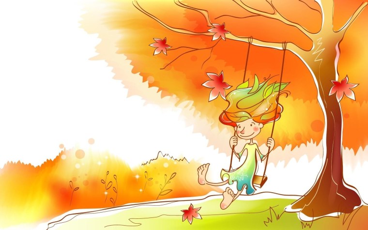 Детский рисунок на тему осень