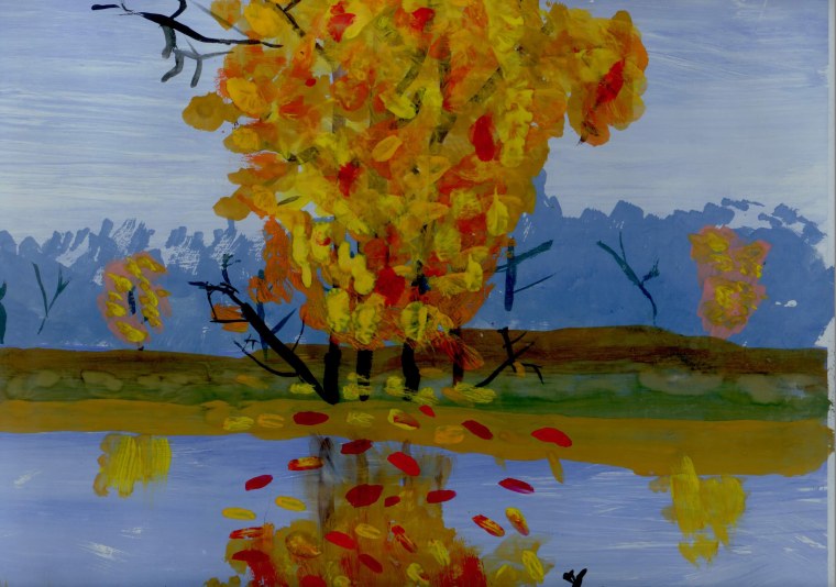 Дети осень вектор