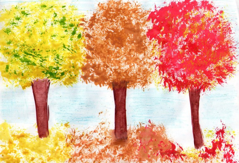 Осеннее рисование с детьми