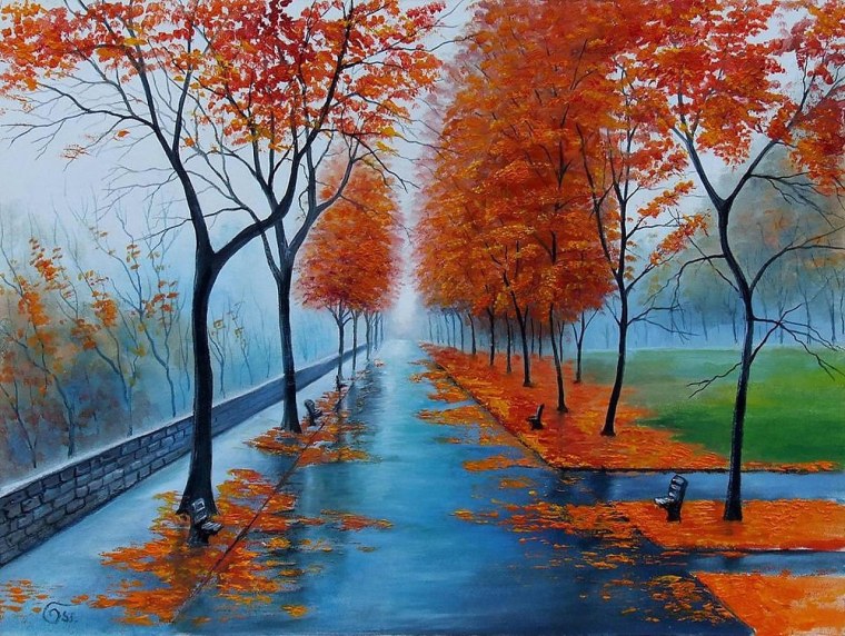 Осенний пейзаж легкий