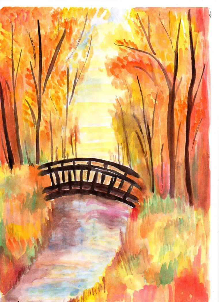 Леонид Афремов картины осенние пейзажи