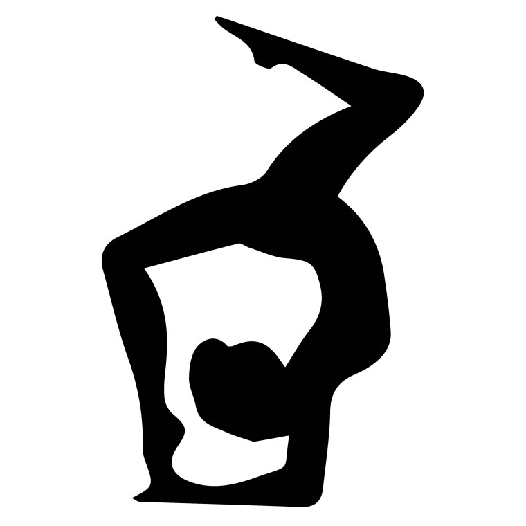 Гимнастические позы на руках силуэт