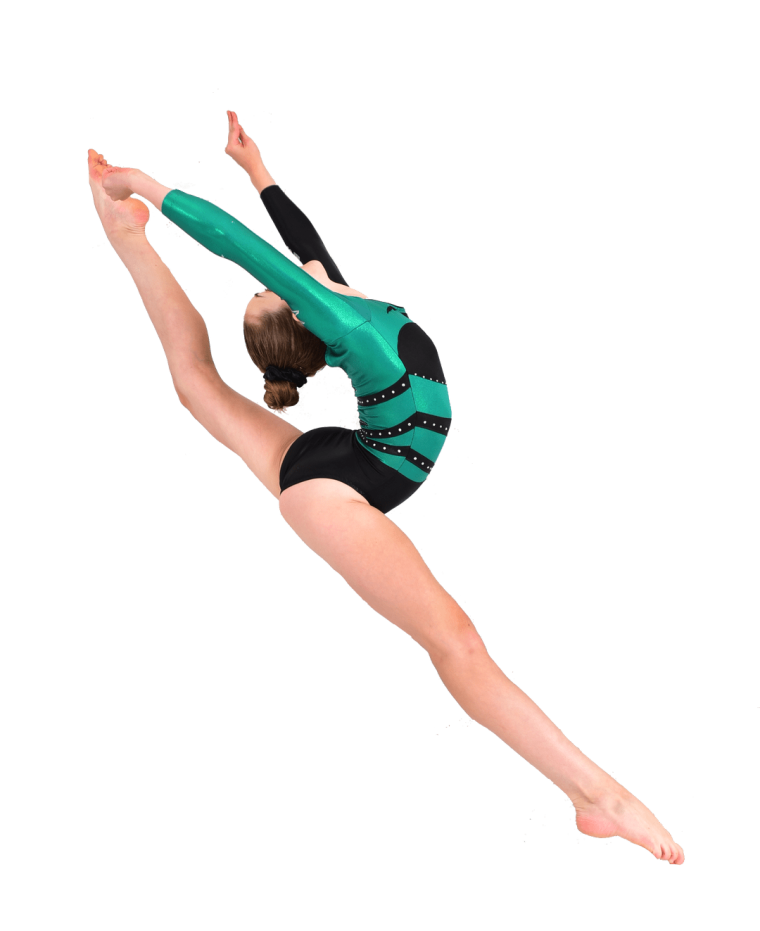 Гимнастк на белом фоне