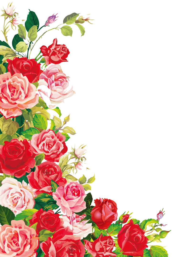 Открытка с цветами вертикальная