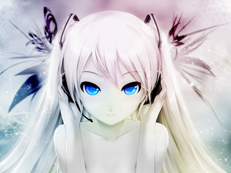Аниме белые обои на компьютер