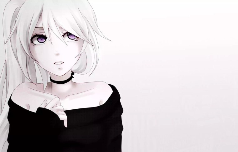 Девушка с белыми волосами