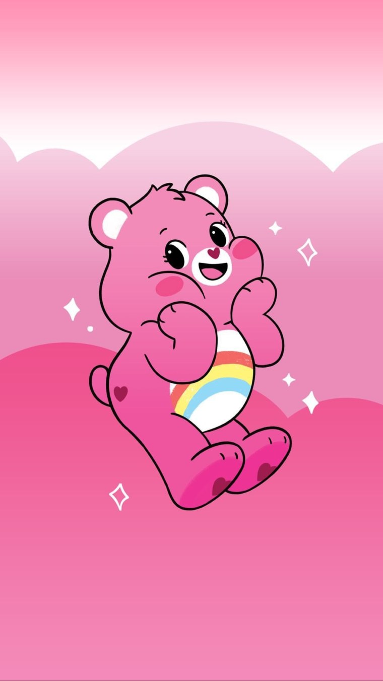 Розовый мишка из мультика
