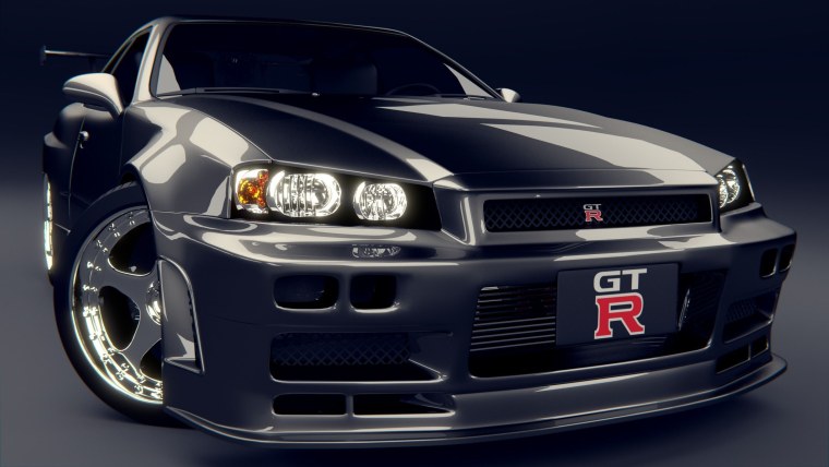 Nissan Skyline GTR r34 обои 4k