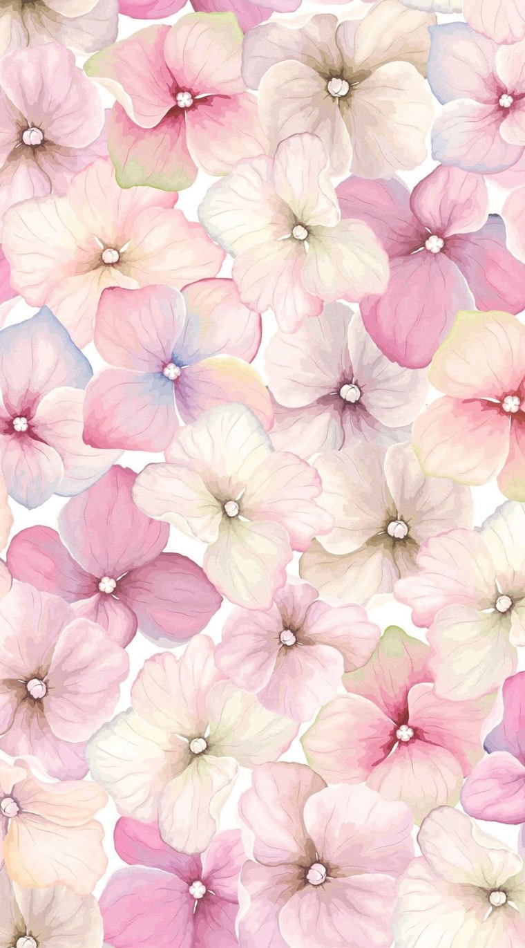 Розовые цветы вертикально