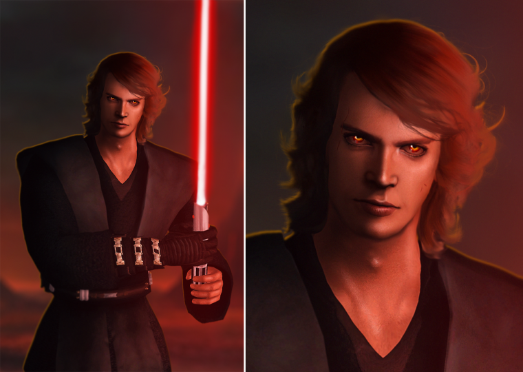 Энакин Скайуокер с красным мечом