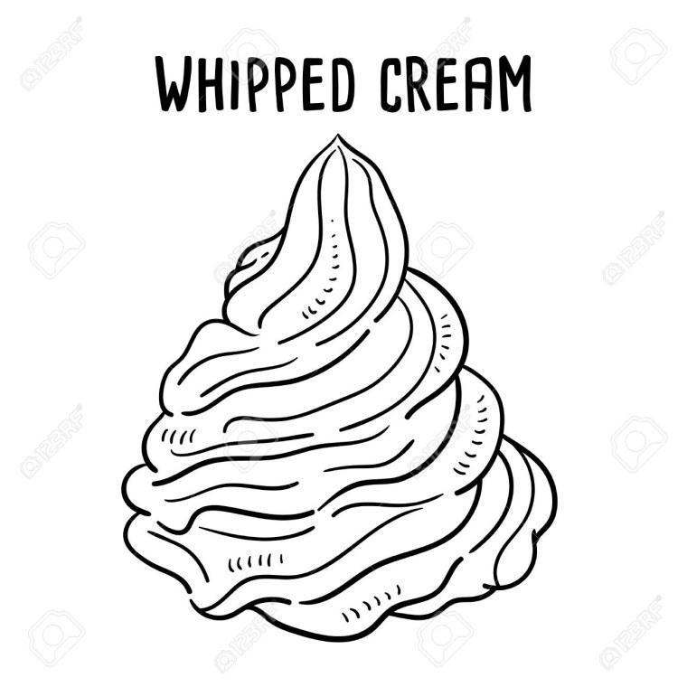 Иллюстрация взбитые сливки