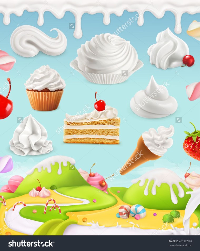 Рисунок взбитых сливок