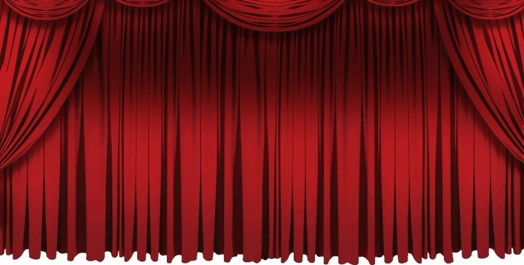 Бордовый занавес театра