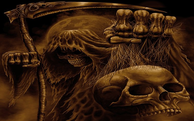 Череп на темном фоне